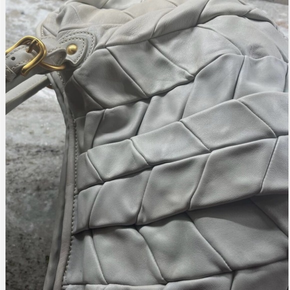 Miu Miu Nappa Leather Patchwork Light Blue Tote - Picture 5 of 11